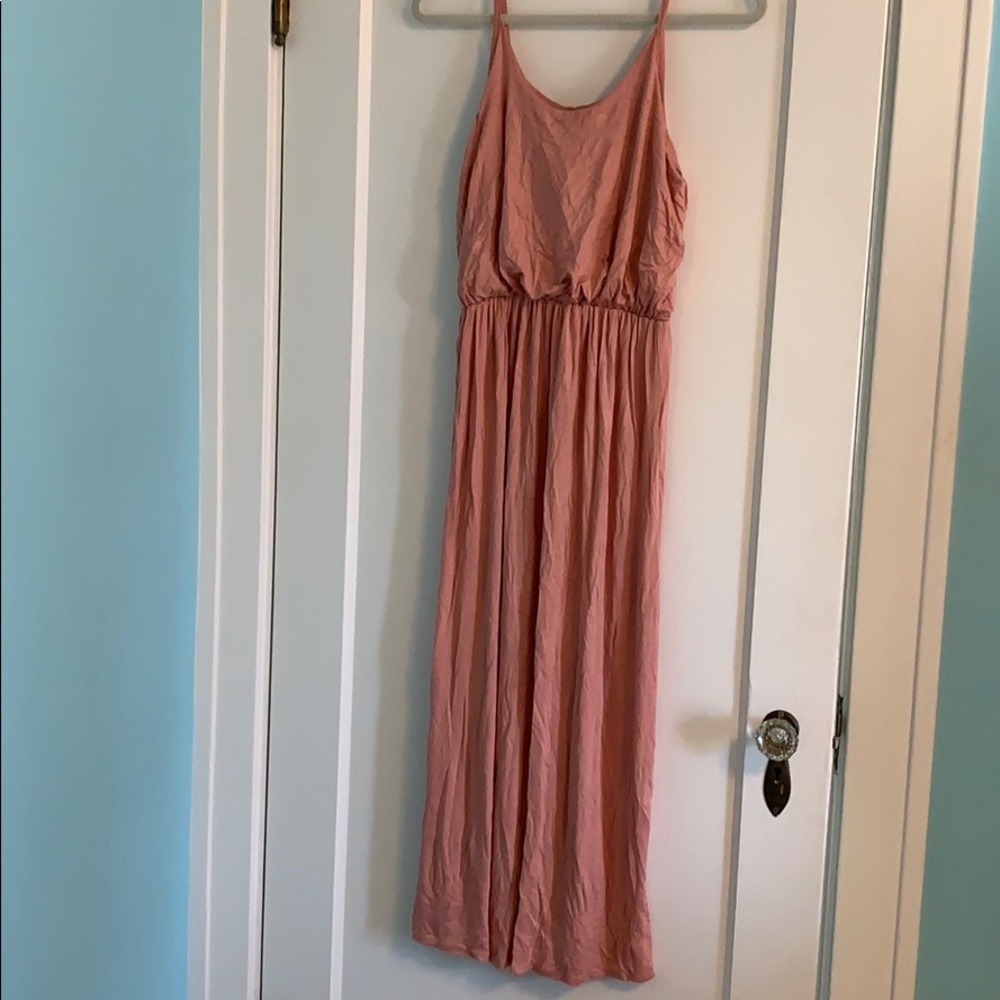 Rose colored midi summer dress